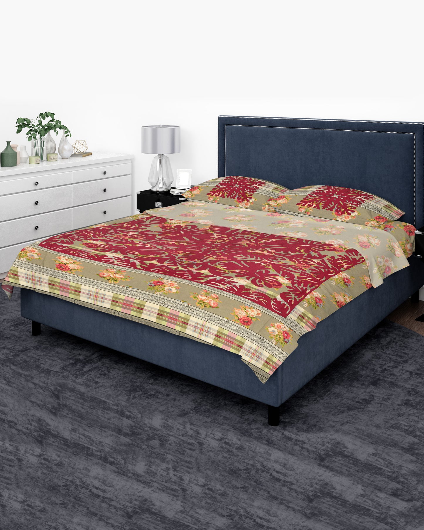 پلک بیڈ شیٹ + 2 تکیے