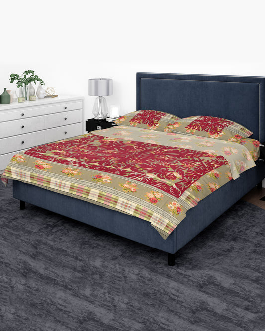 Applique Bedsheet + 2 Pillow Covers SSR-1105