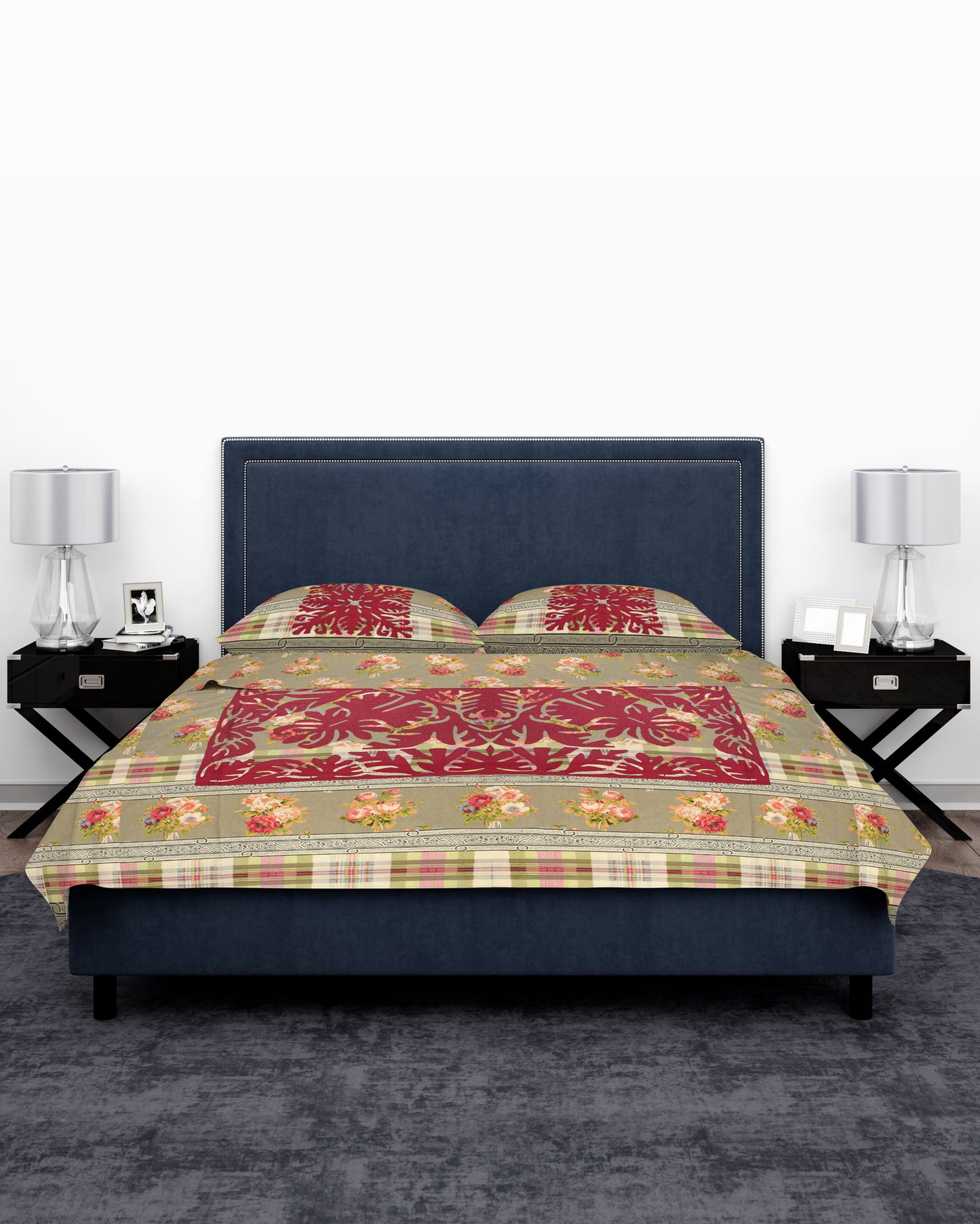 پلک بیڈ شیٹ + 2 تکیے