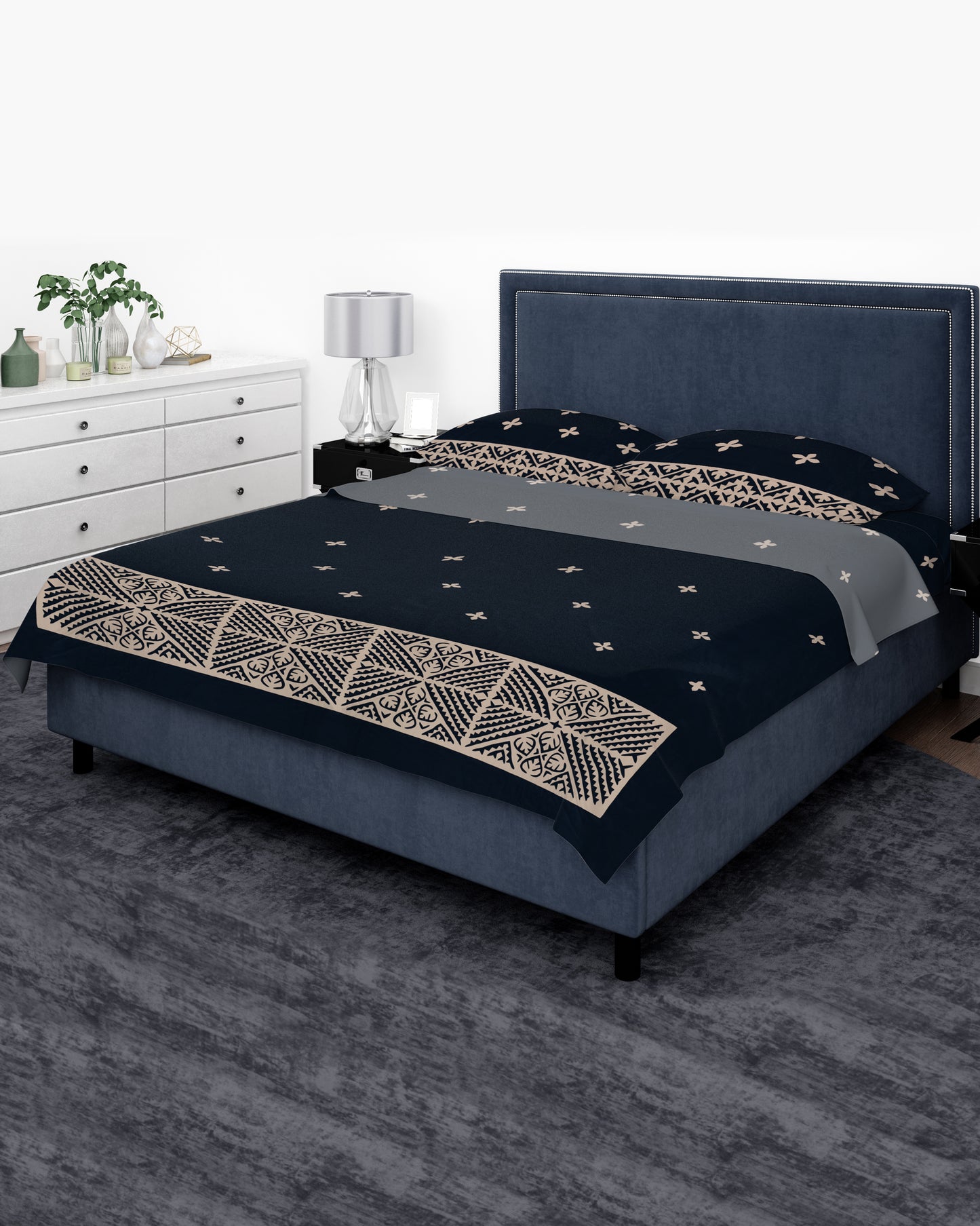 Applique Bedsheet + 2 Pillow Covers SSR-1612