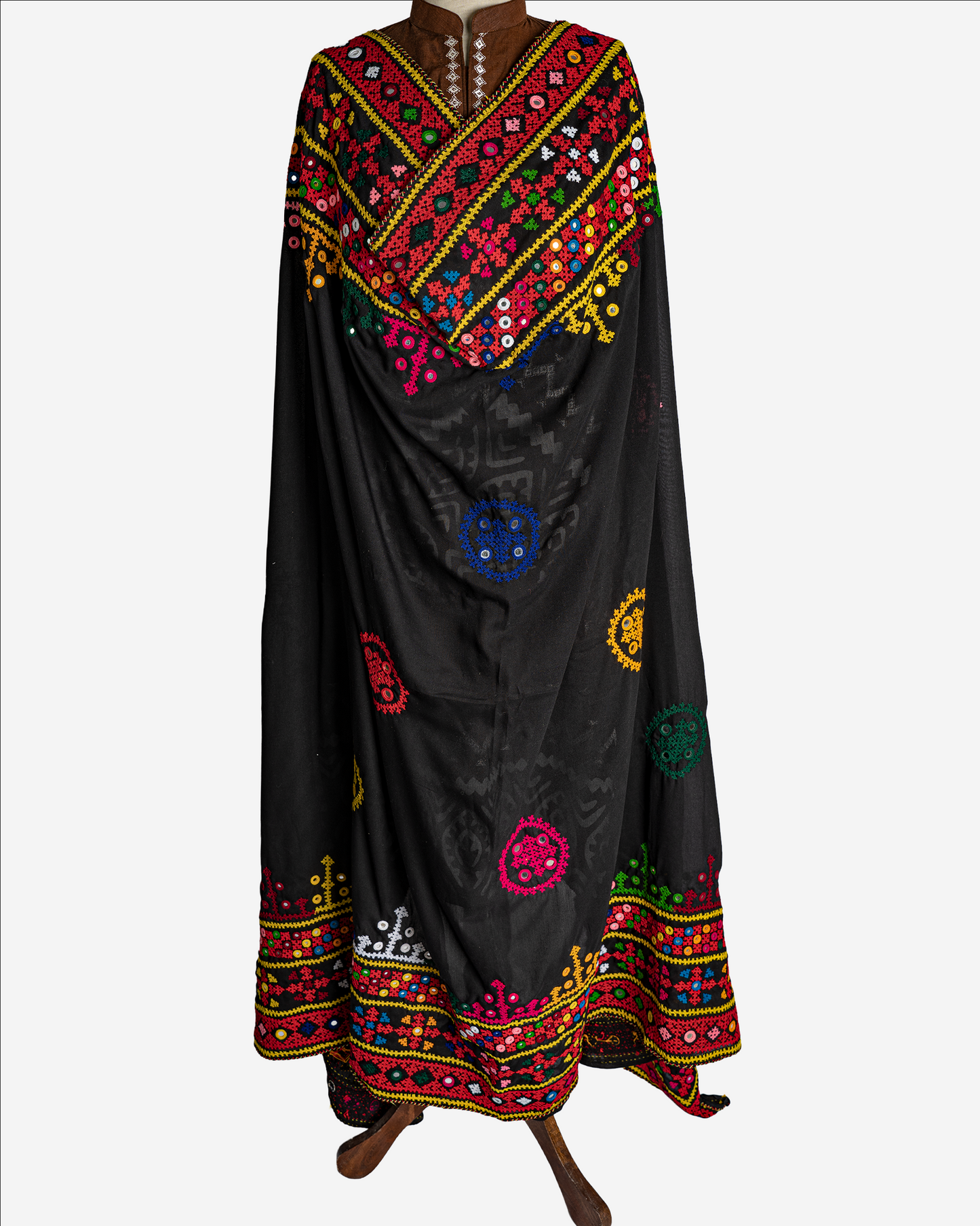 Hurmuch Mirror Work Shawl SSR-1656