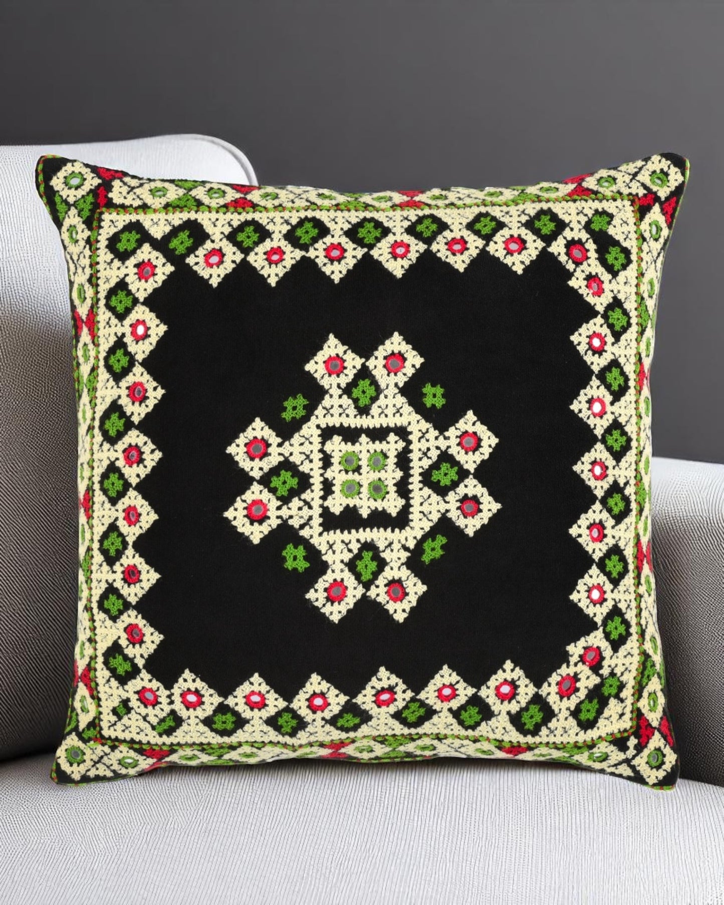 Hurmuch Craft Black Cushion Cover SSR-1181
