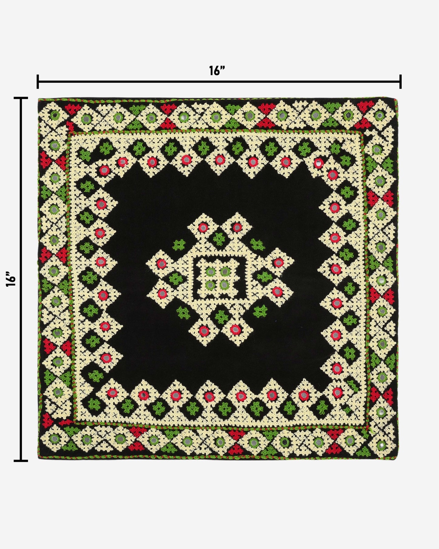 Hurmuch Craft Black Cushion Cover SSR-1181
