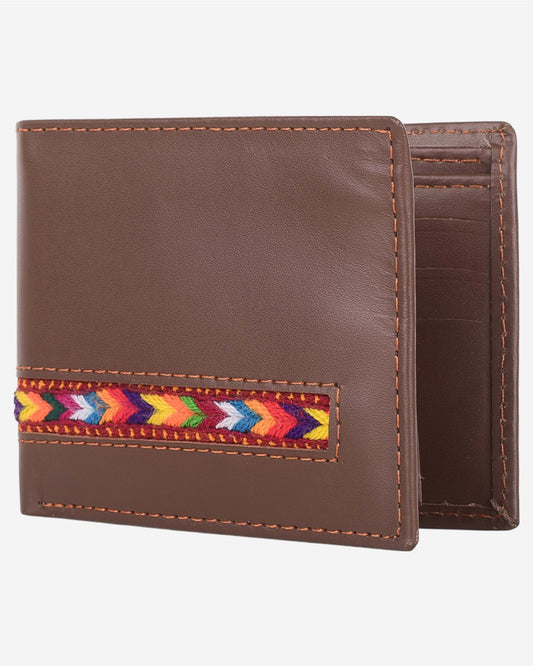 Embroidered Leather Wallet SSR-1506