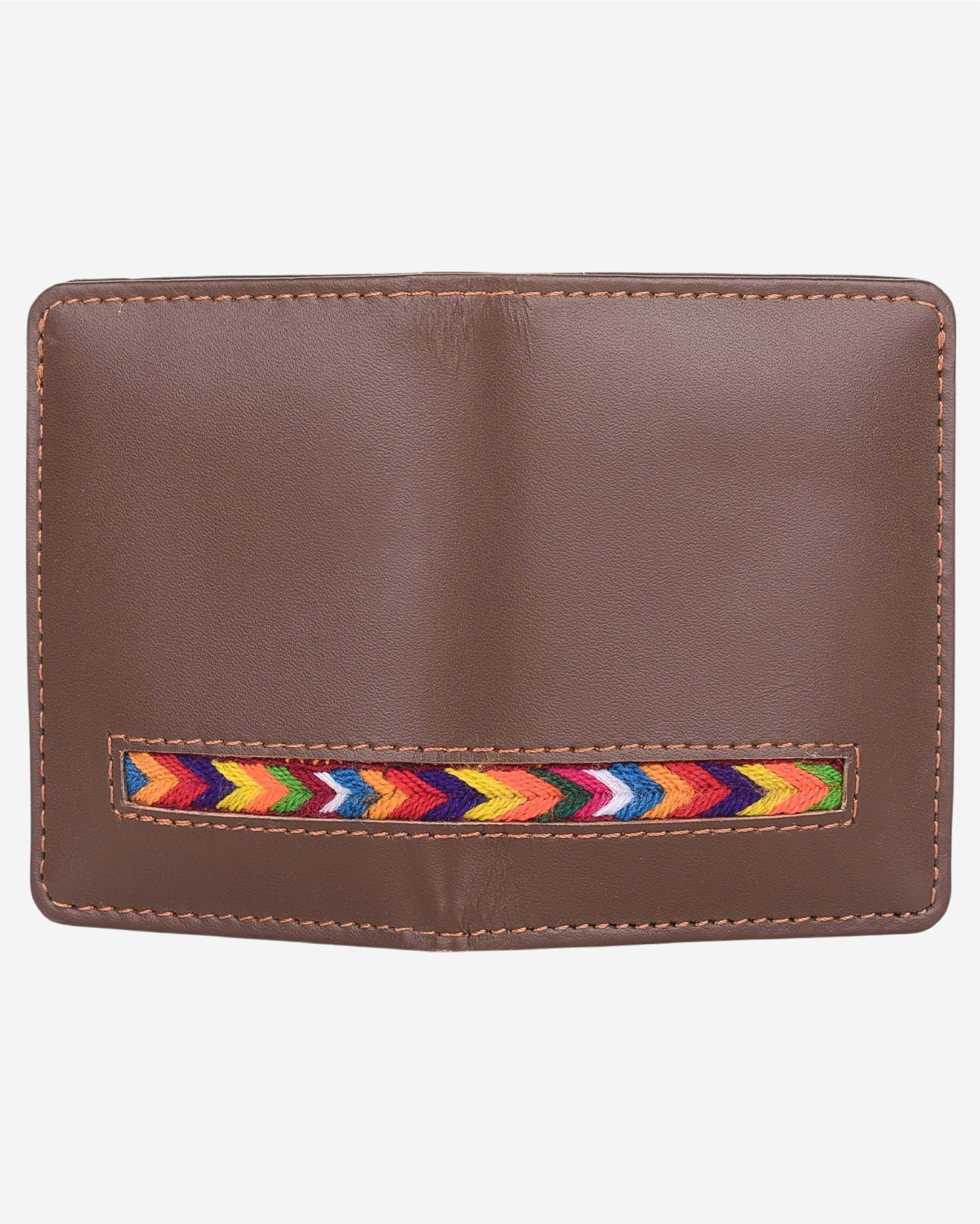 Embroidered Leather Card Holder