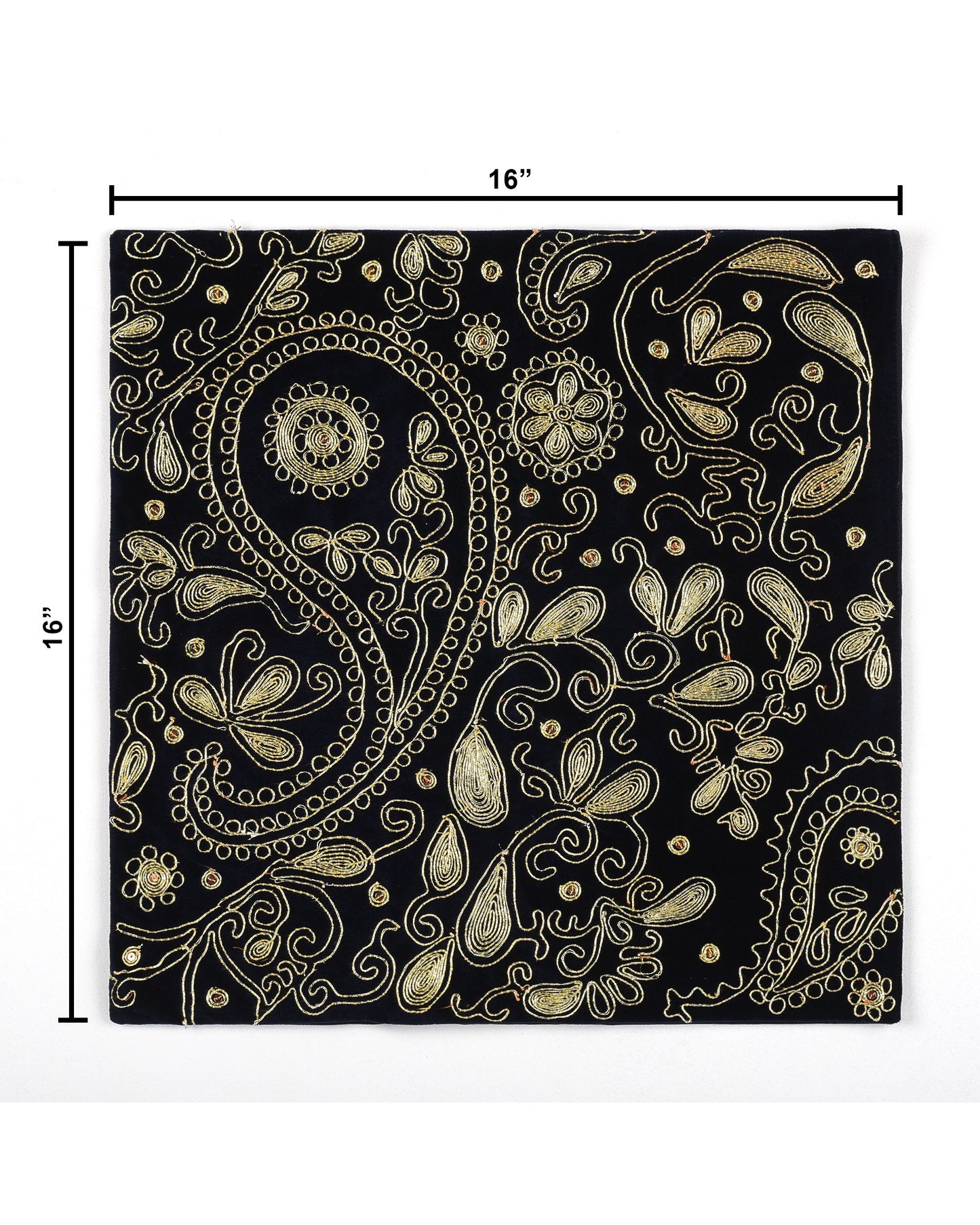 Mukaish Embroidered Cushion Cover SSR-1465