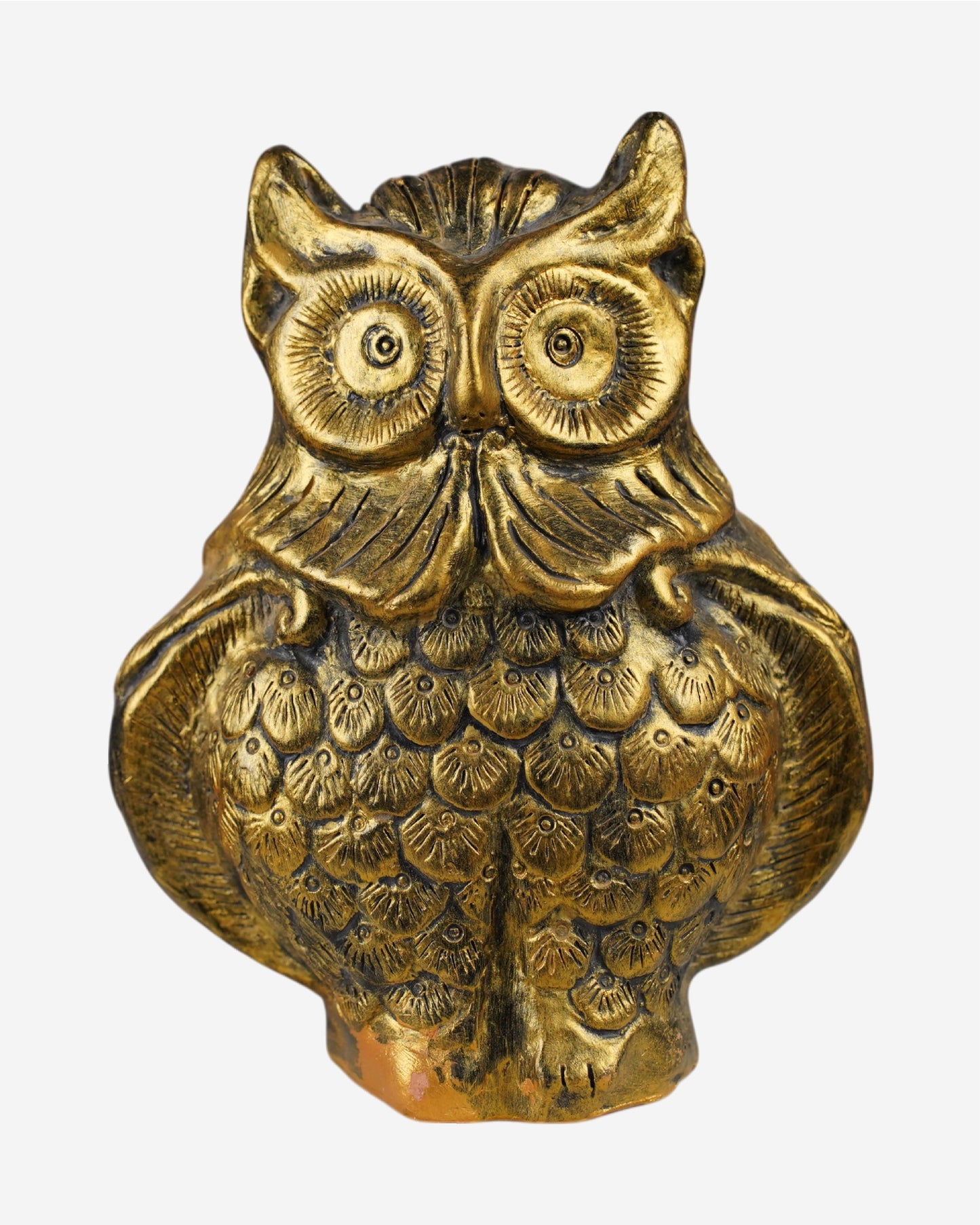 Golden Owl Clay Sculpture SSR-1019