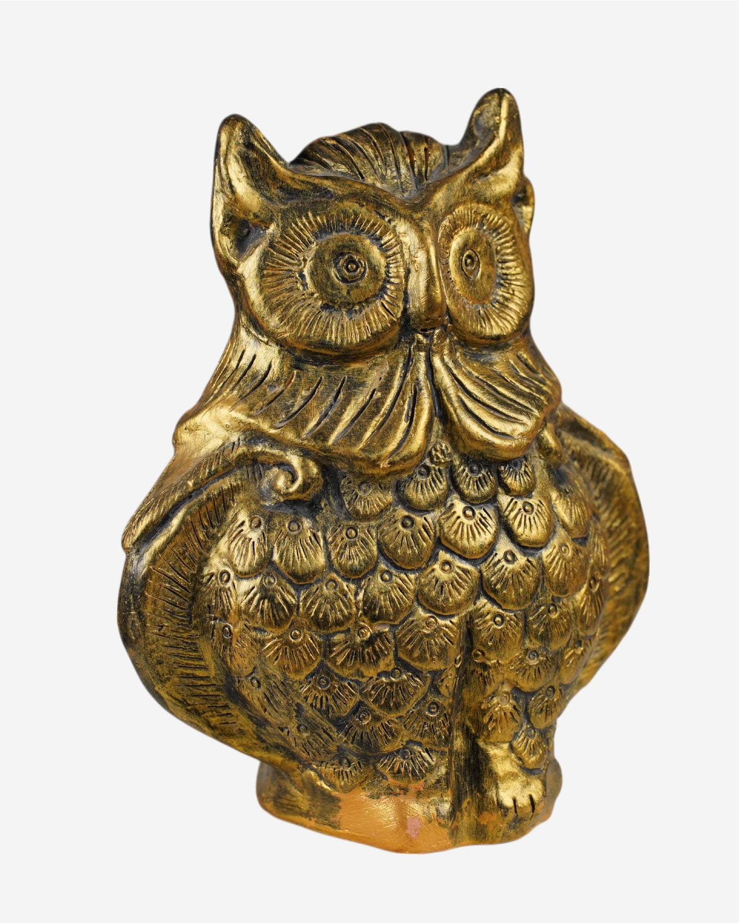 Golden Owl Clay Sculpture SSR-1019
