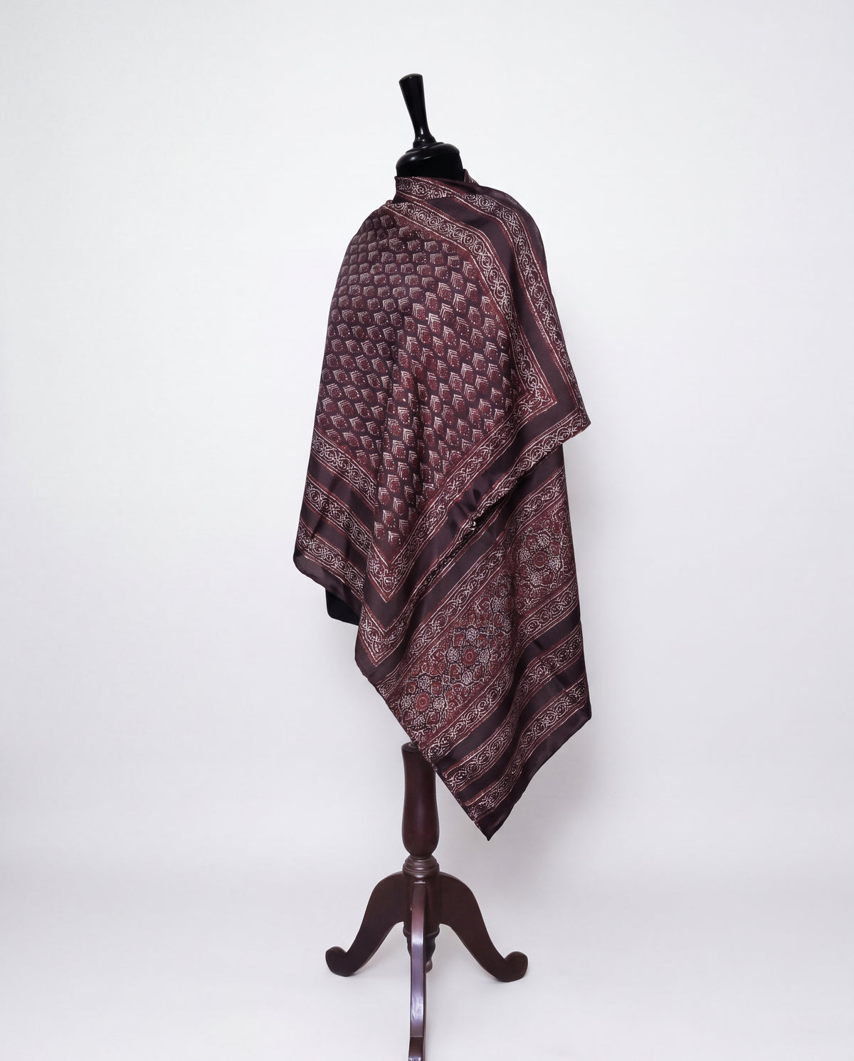Silk Stole Hand Block Printed