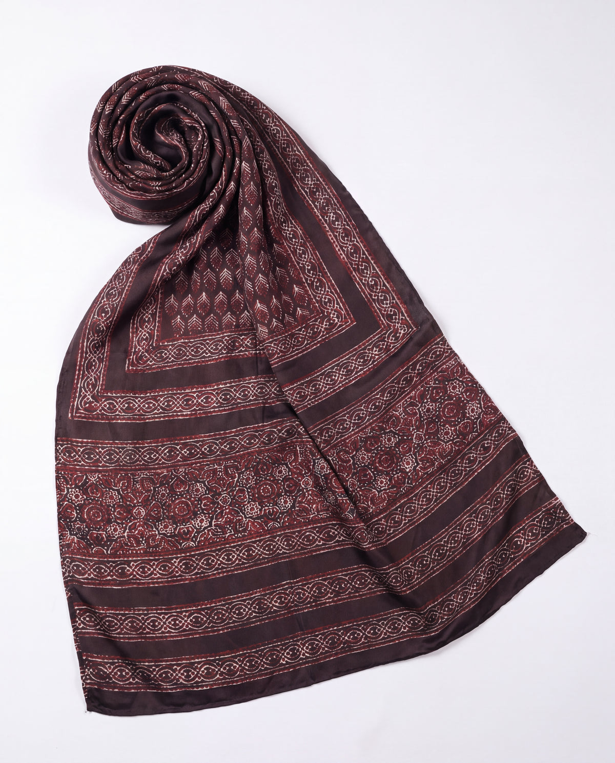 Silk Stole Hand Block Printed