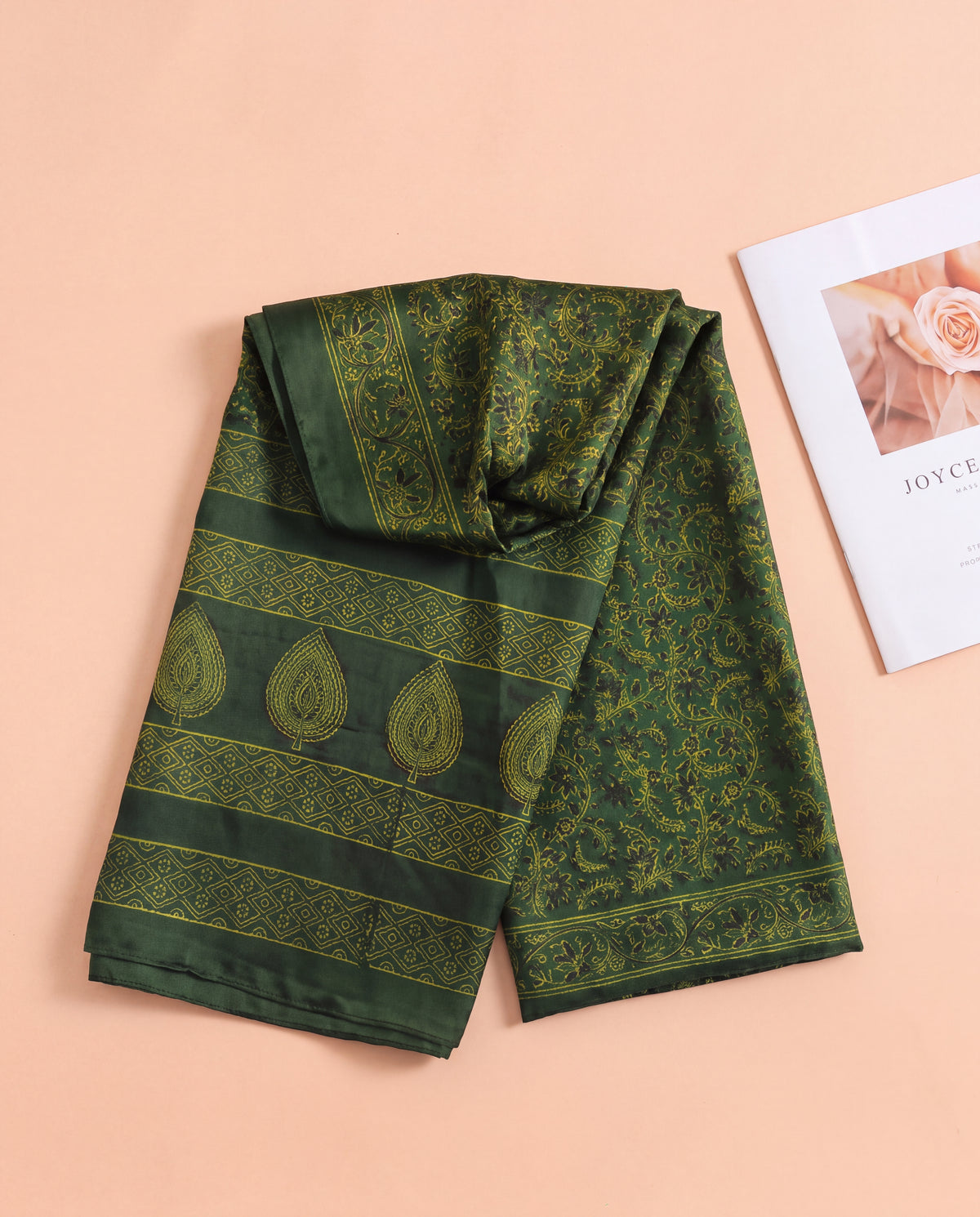Silk Stole Hand Block Printed