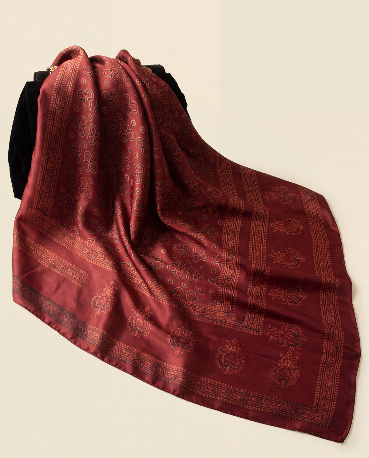 Silk Stole Hand Block Printed