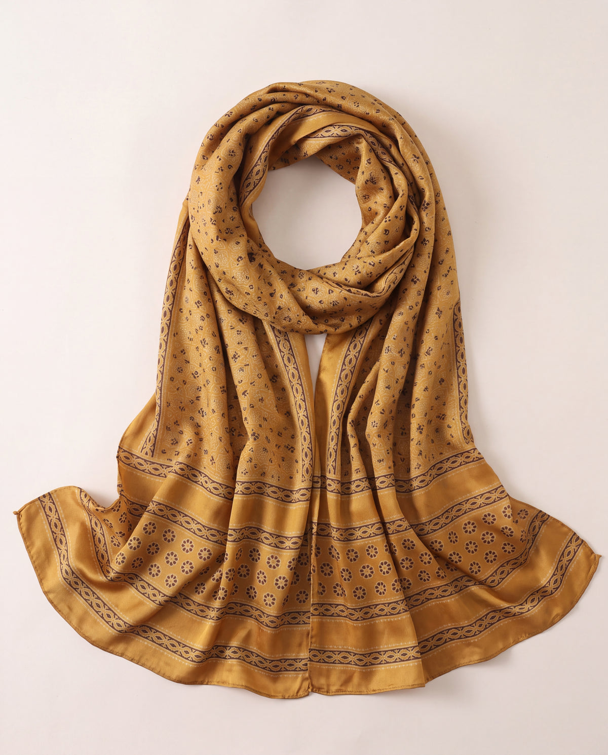 Silk Stole Hand Block Printed