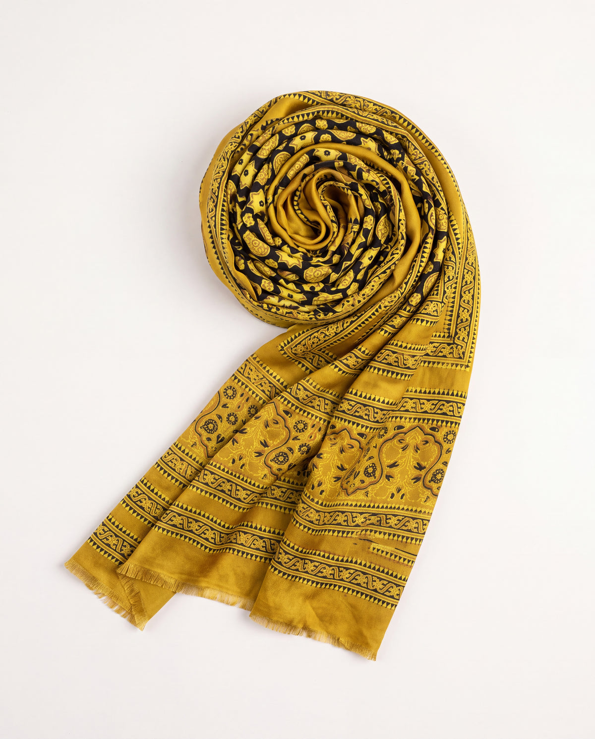 Silk Stole Hand Block Printed