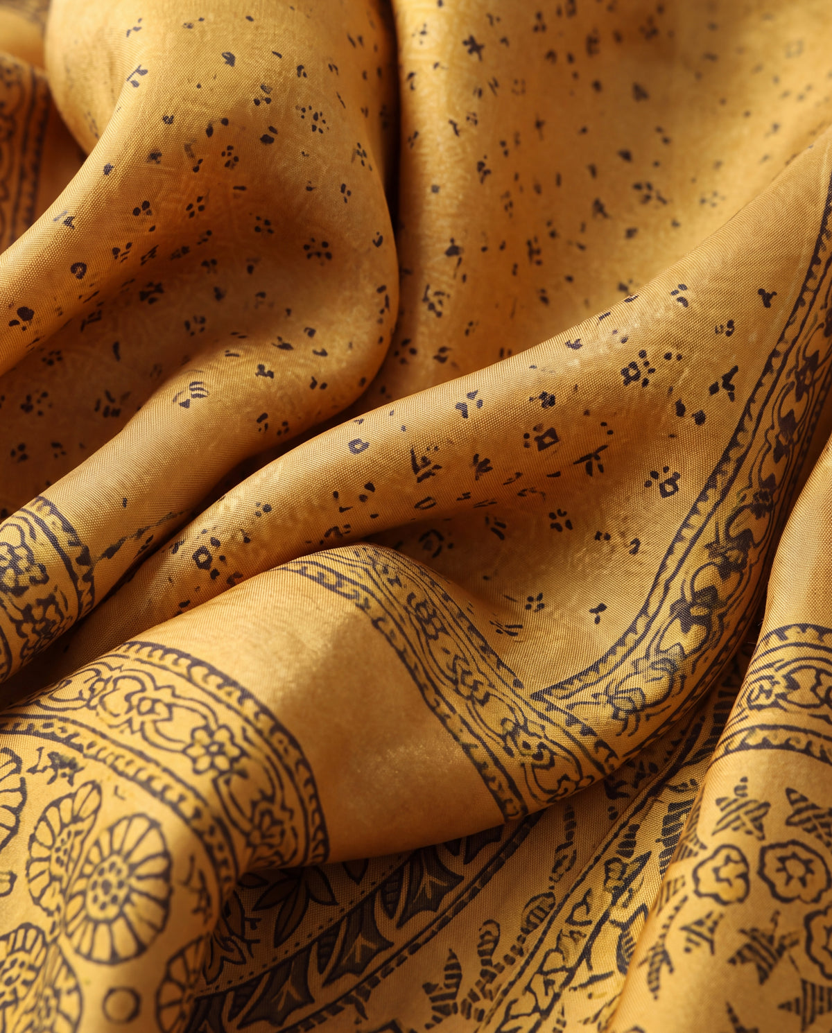 Silk Stole Hand Block Printed