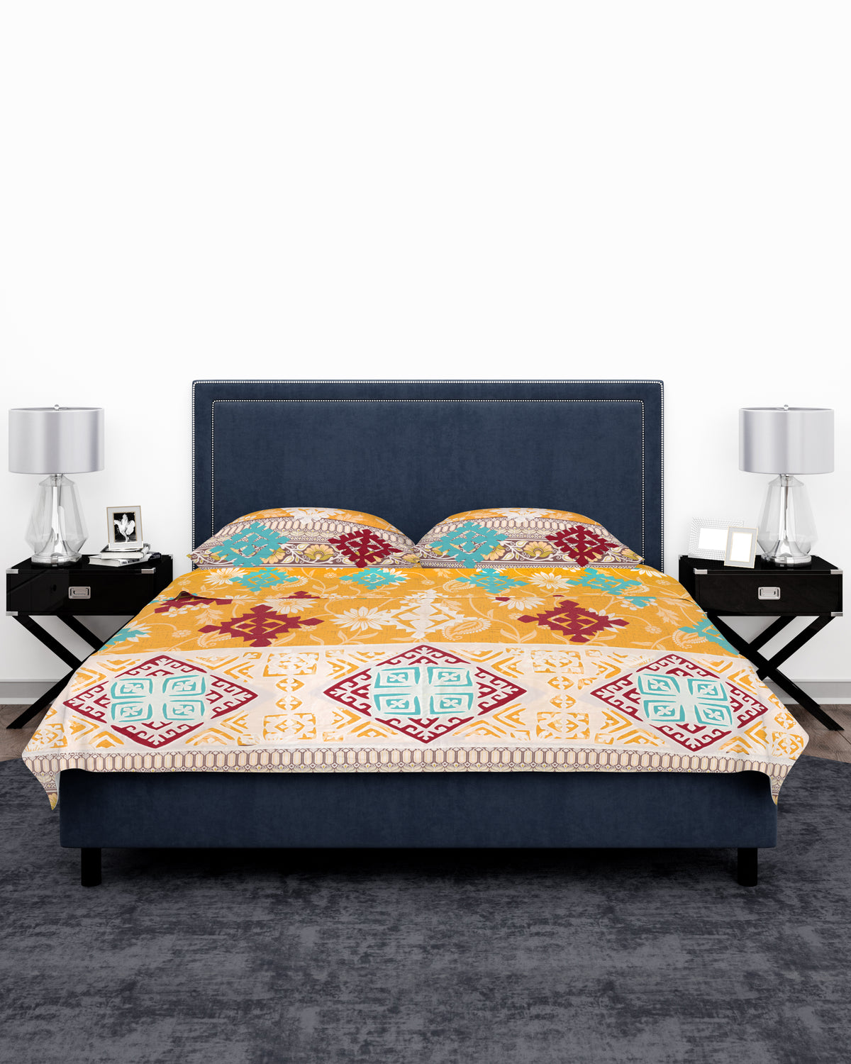 Applique Bedsheet + 2 Pillow Covers