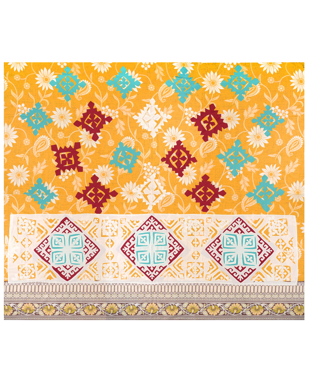 Applique Bedsheet + 2 Pillow Covers