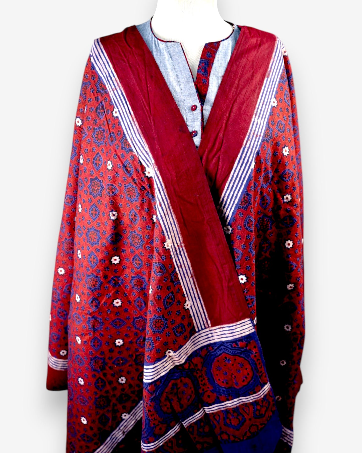 HANDMADE BLOCK PRINT AJRAK  V-1