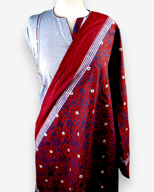 HANDMADE BLOCK PRINT AJRAK  V-1