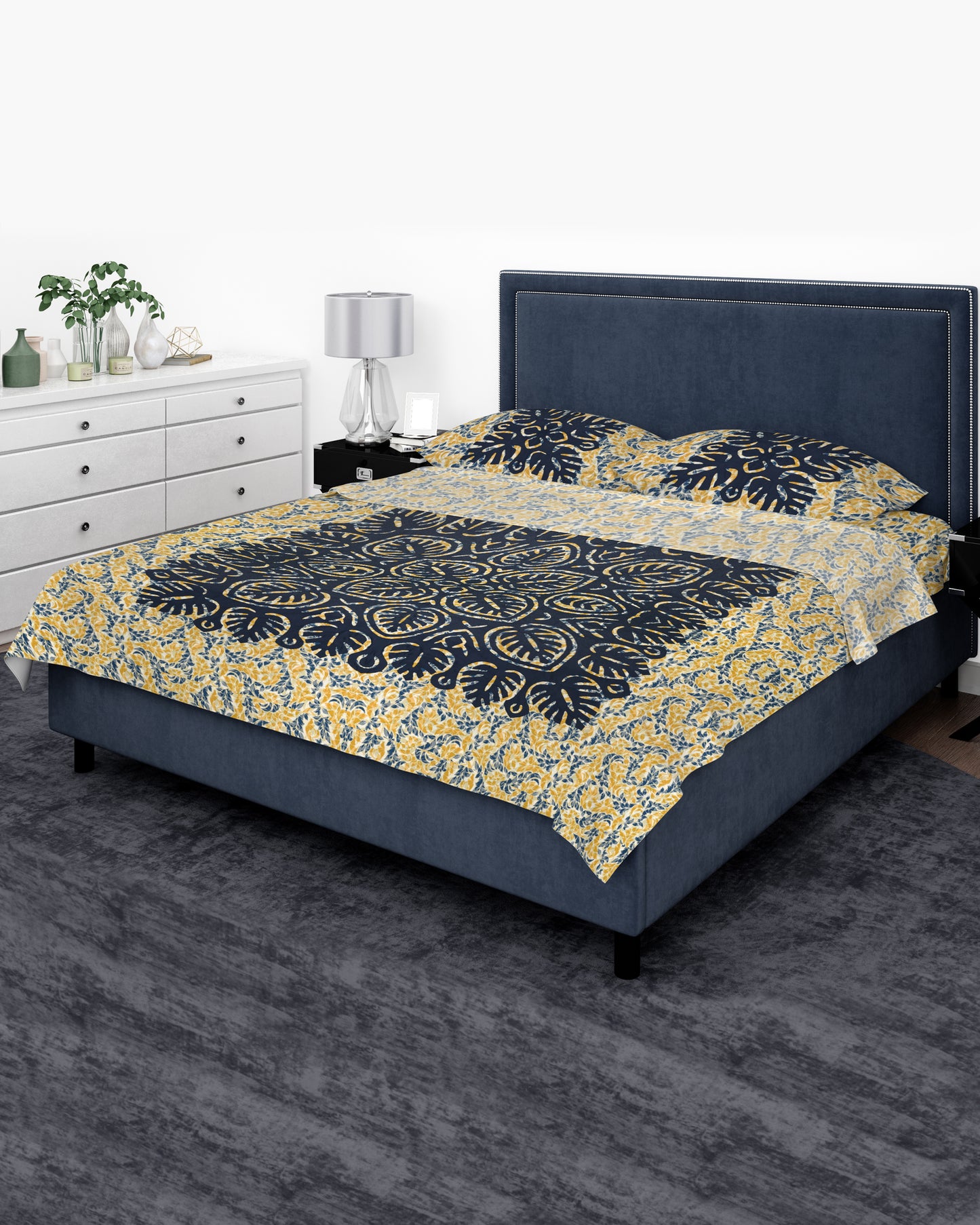 Applique Bedsheet + 2 Pillow Covers SSR-1056