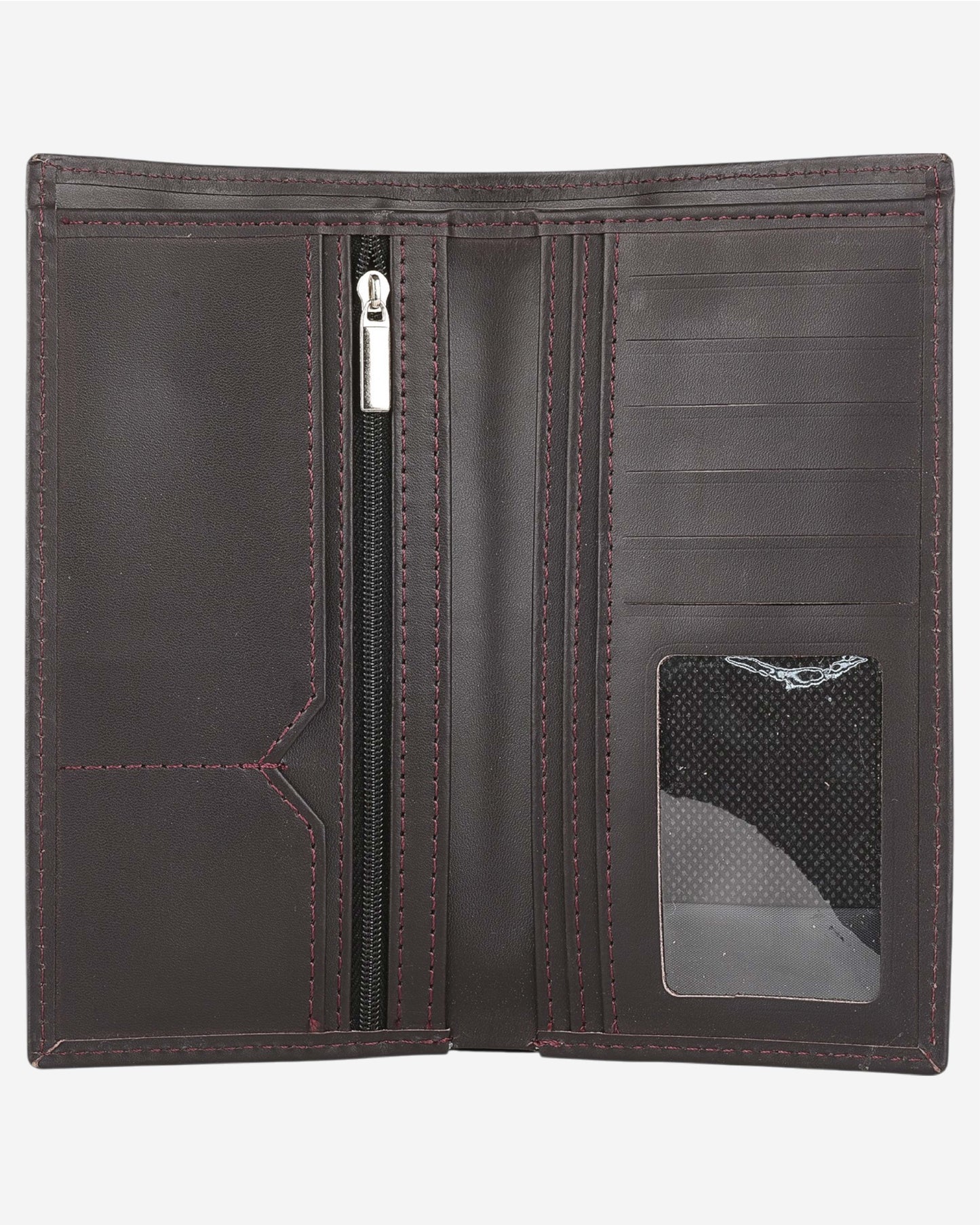 Embroidered Leather Clutch - Black