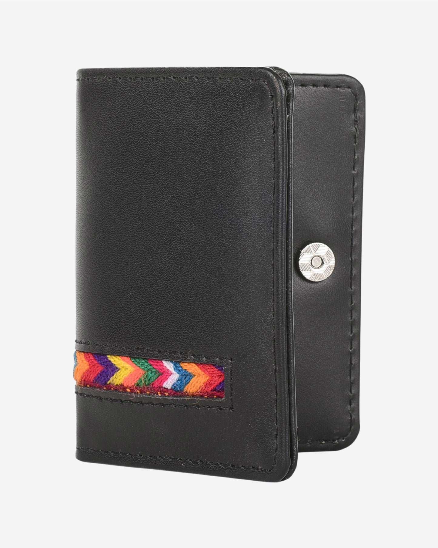 Embroidered Leather Card Holder SSR-1507