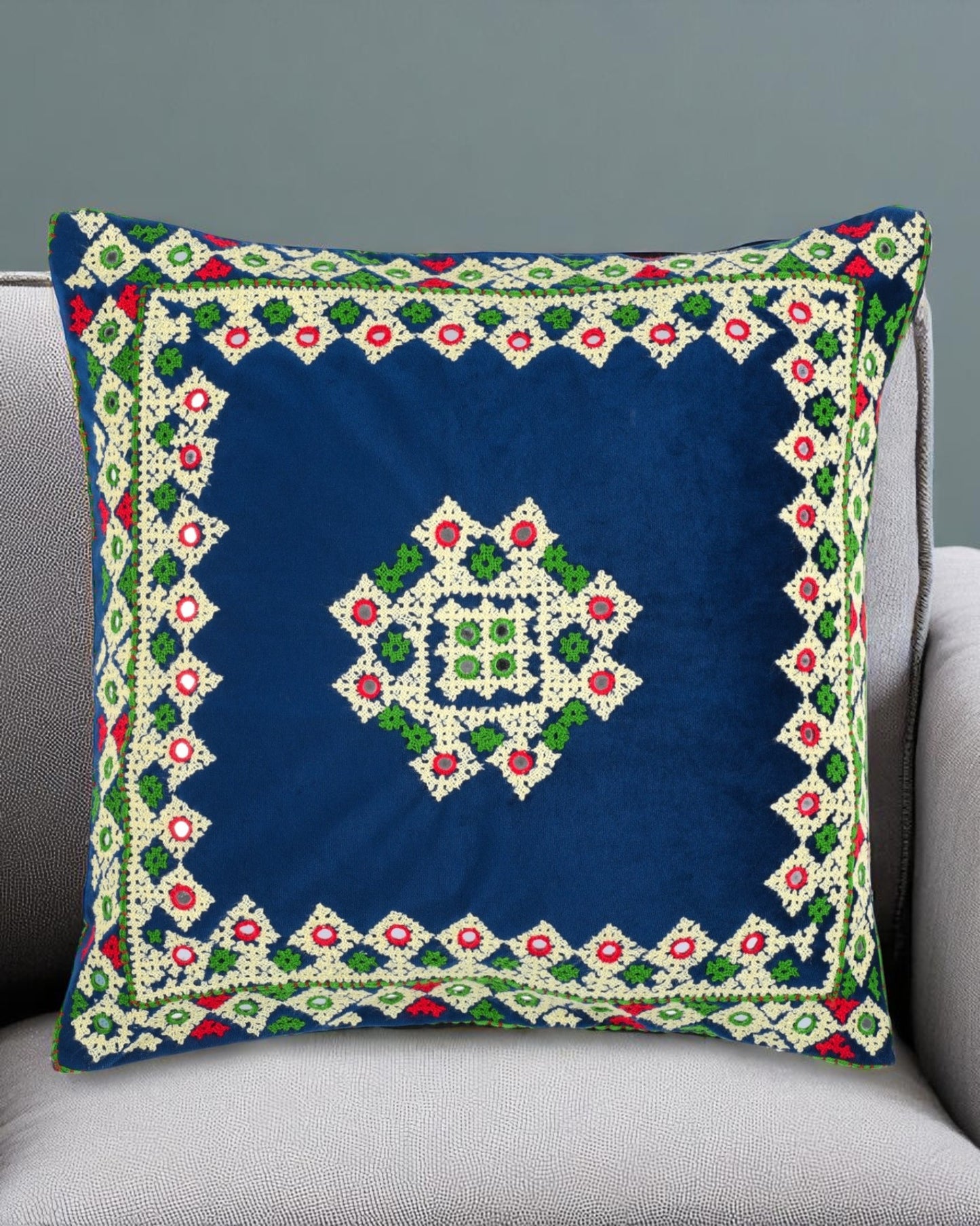 Hurmuch Craft Blue Cushion Cover SSR-1181