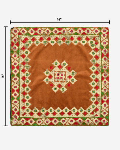 Hurmuch Craft Brown Cushion Cover SSR-1181