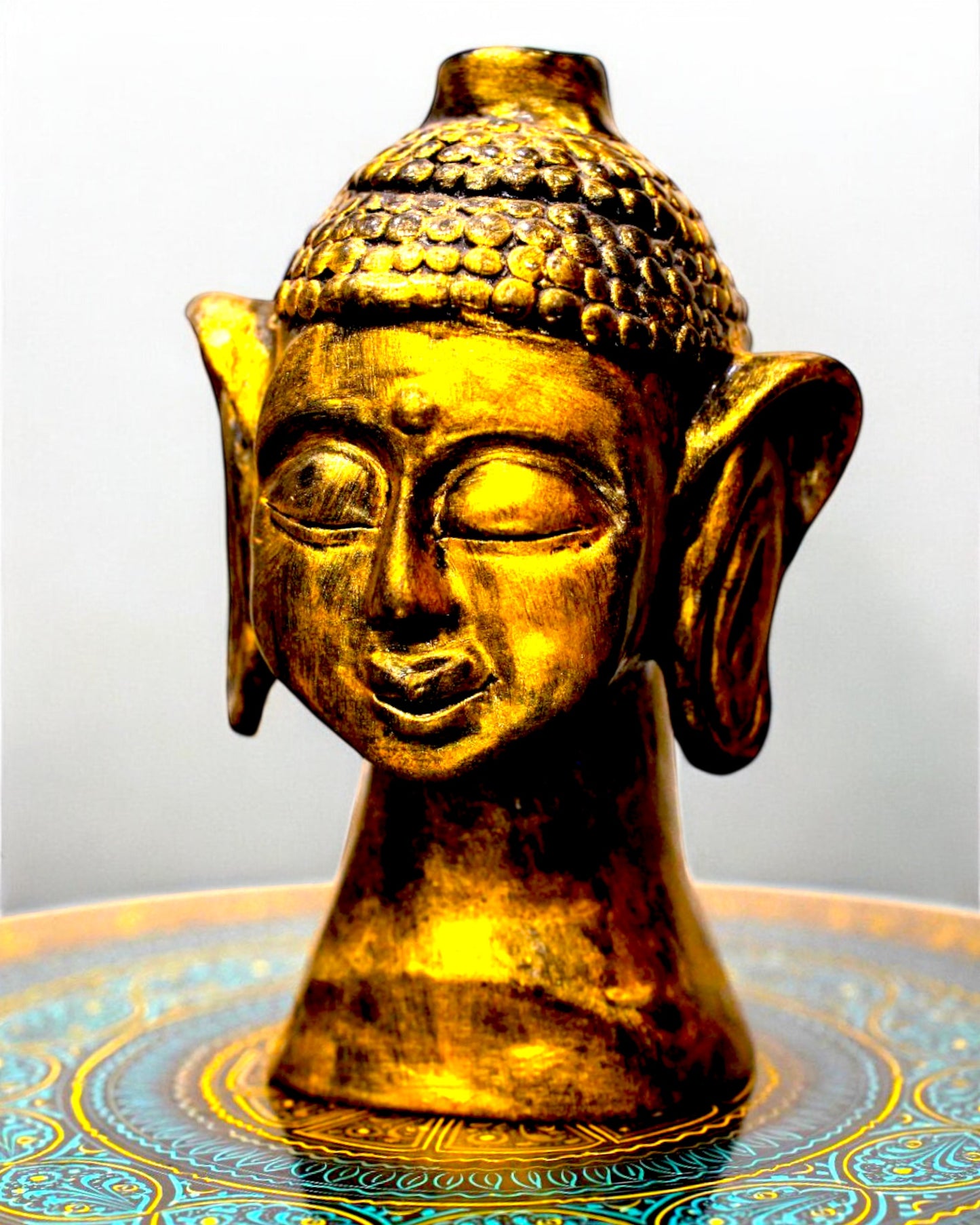 GOLDEN BUDDHA CLAY SCULPTURE