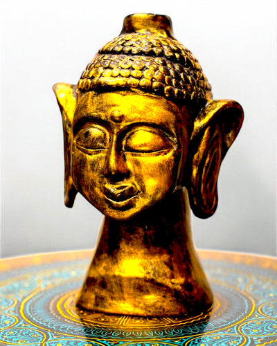 GOLDEN BUDDHA CLAY SCULPTURE