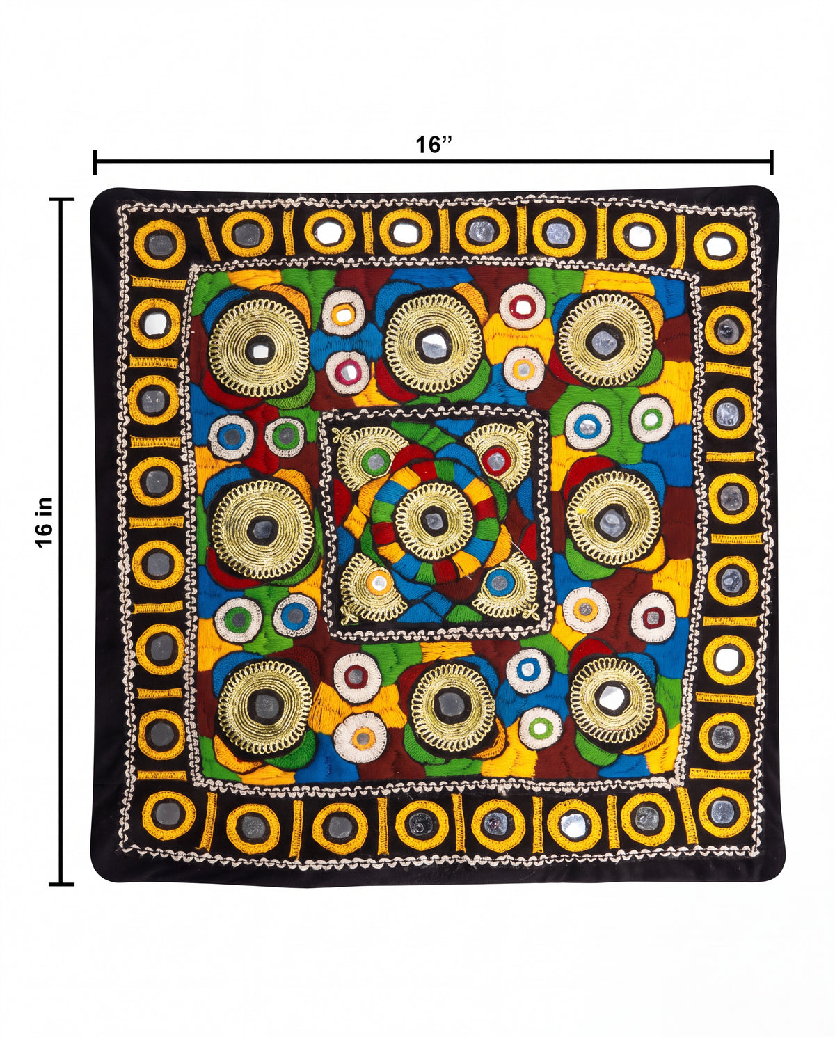 Mukaish Embroidered Cushion Cover SSA-0686