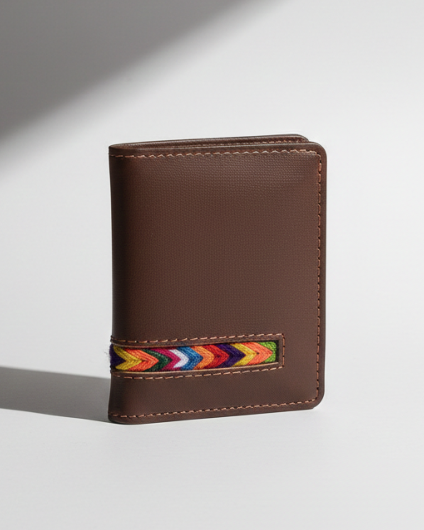 Embroidered Leather Card Holder
