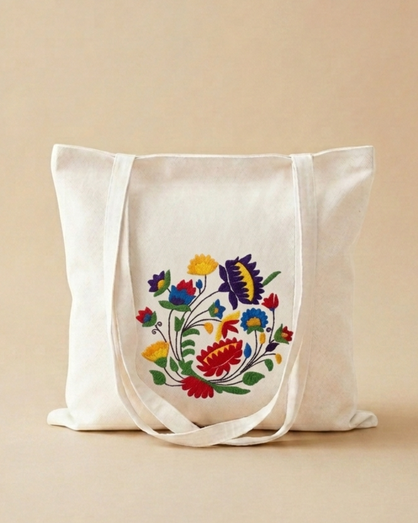 Folk Flower Art Tote Bag