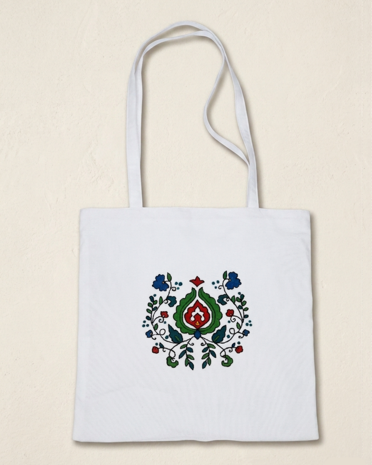Folk Bloom Tote Bag