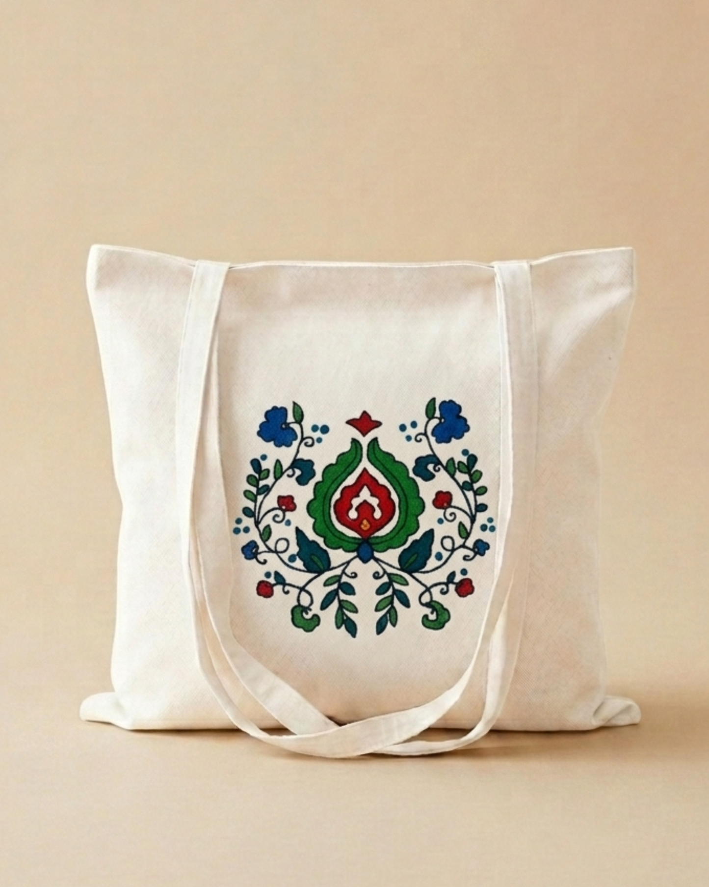 Folk Bloom Tote Bag
