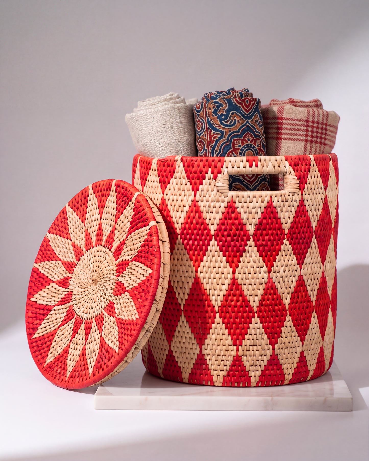 Multi Purpose Storage Basket Red Color