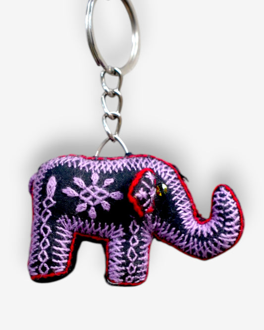 Key Chain Elephant - Embroidered