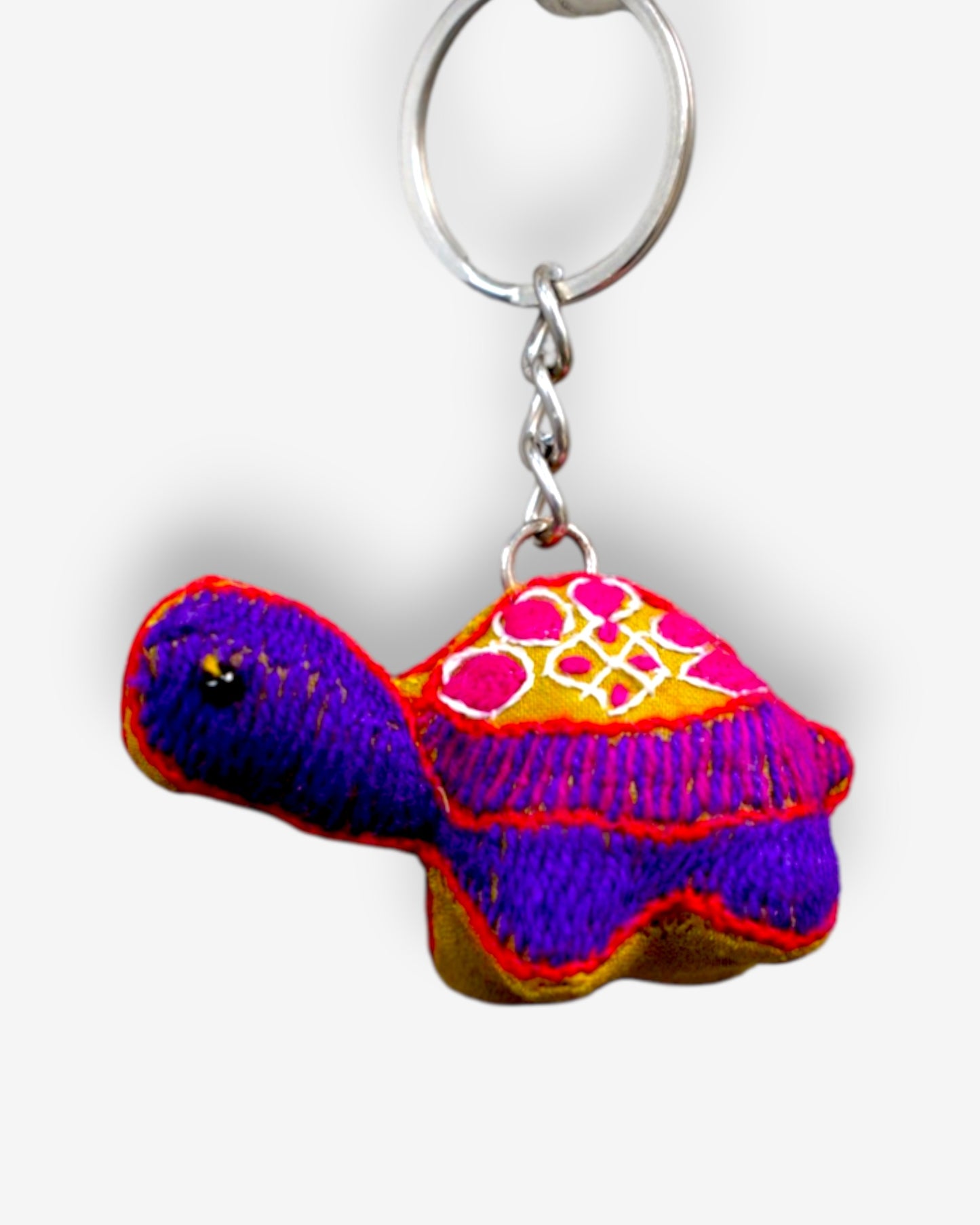 Key Chain Turtle Embroidered