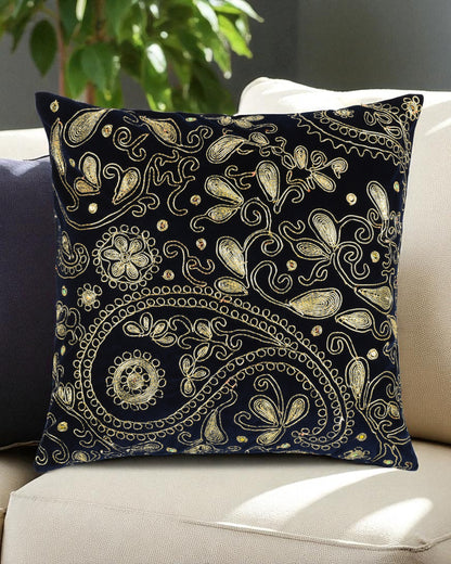Mukaish Embroidered Cushion Cover SSR-1465