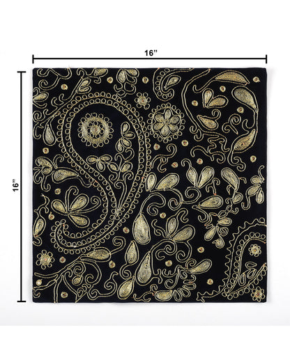 Mukaish Embroidered Cushion Cover SSR-1465