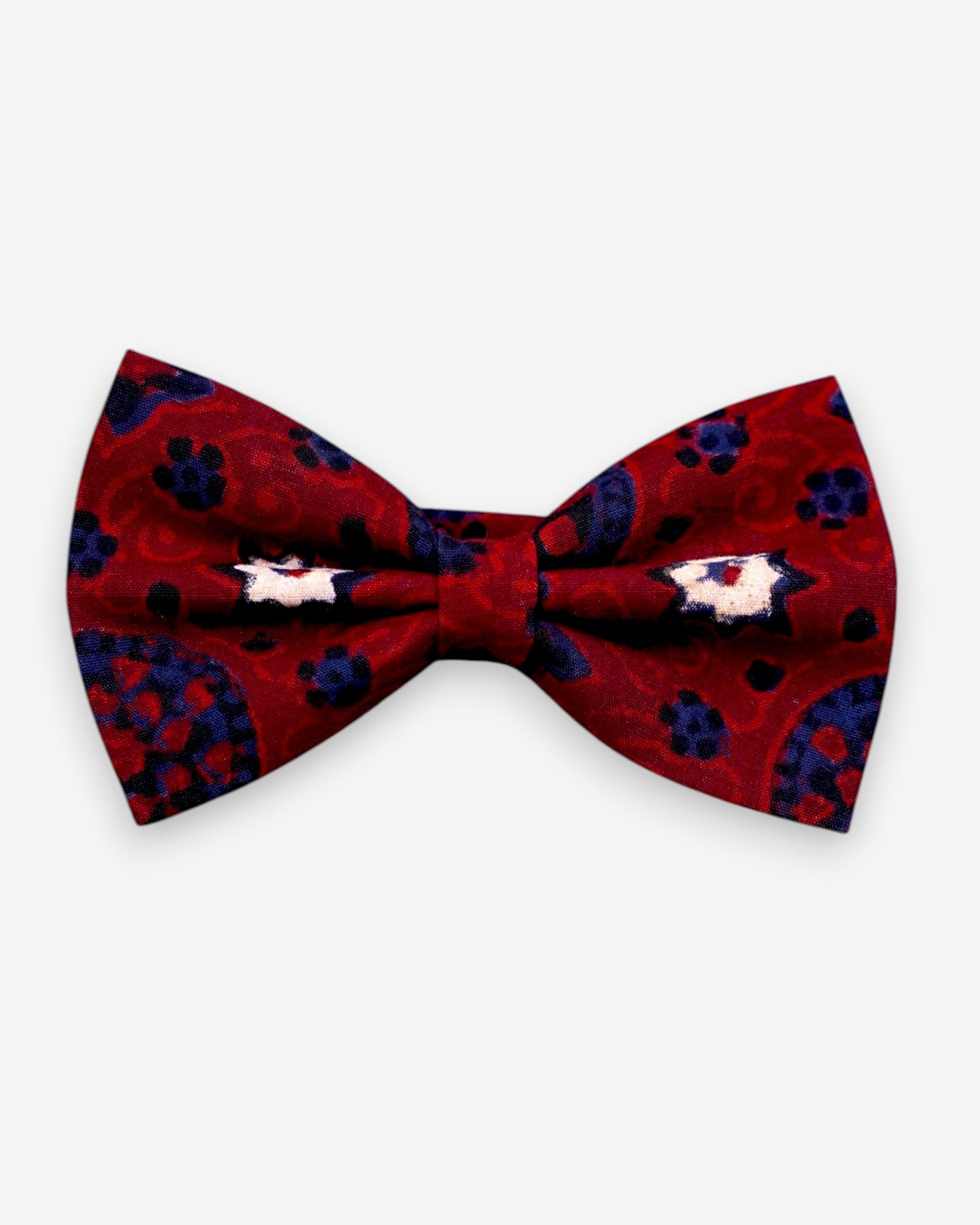 Maroon Ajrak Silk Bow Tie