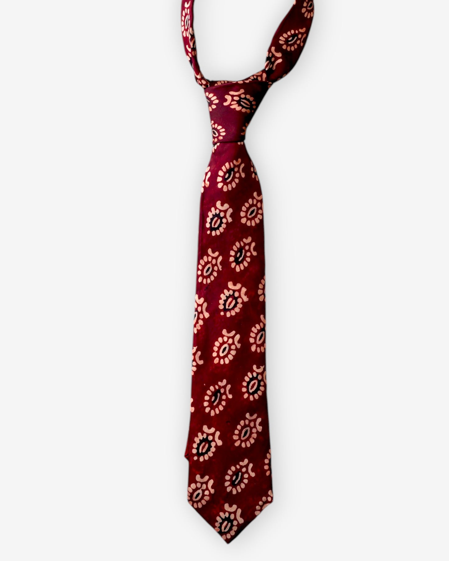 Maroon Floral Silk Tie