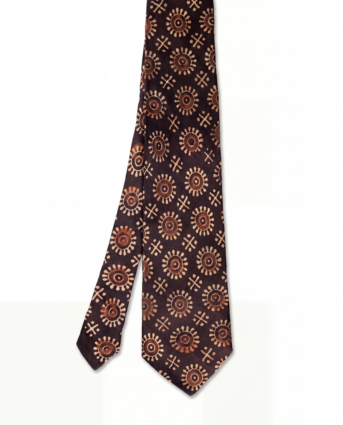 Natural Dye Silk Necktie handcrafted from premium silk featuring traditional artisan-inspired patterns for formal and business wear.