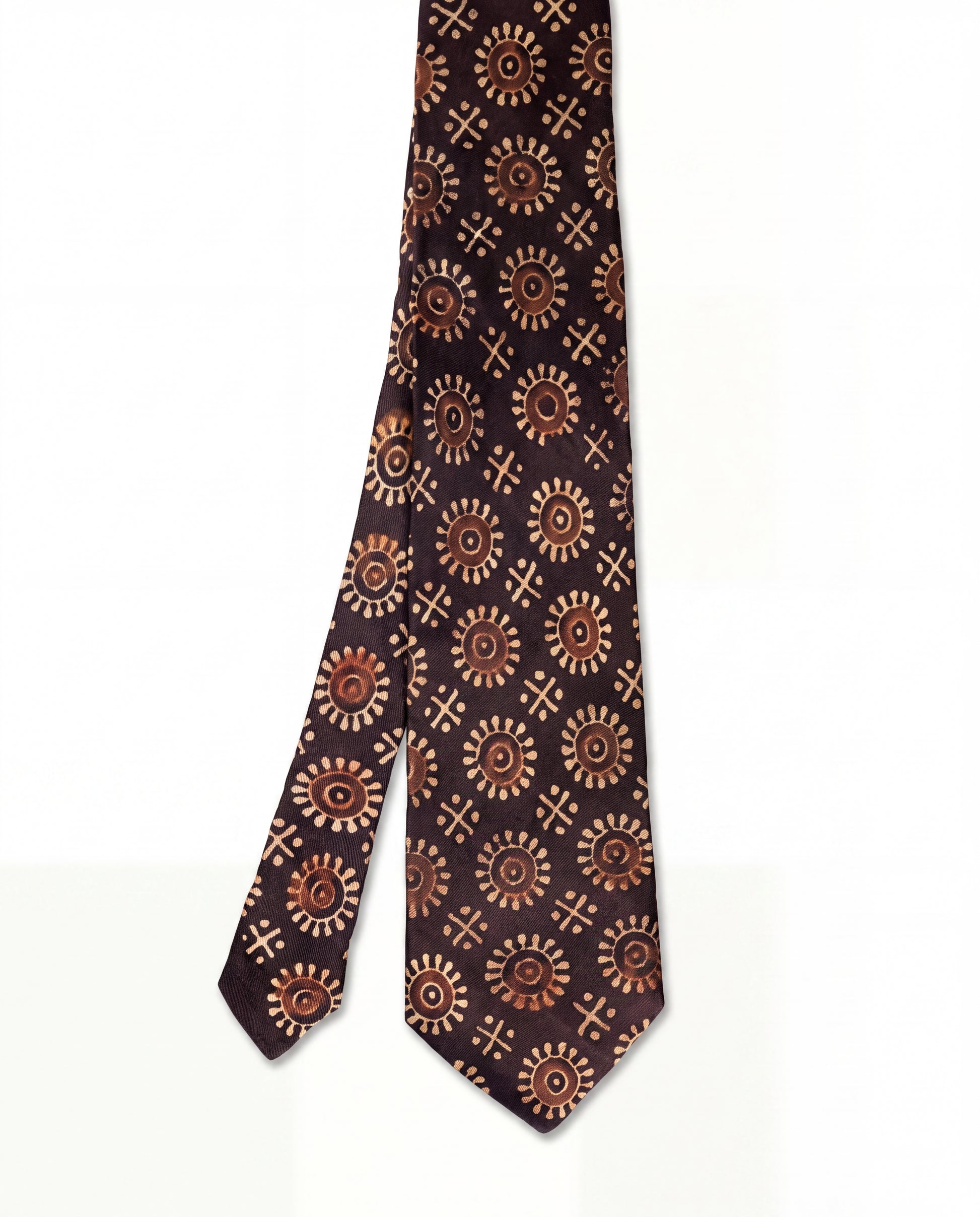 Natural Dye Silk Necktie handcrafted from premium silk featuring traditional artisan-inspired patterns for formal and business wear.