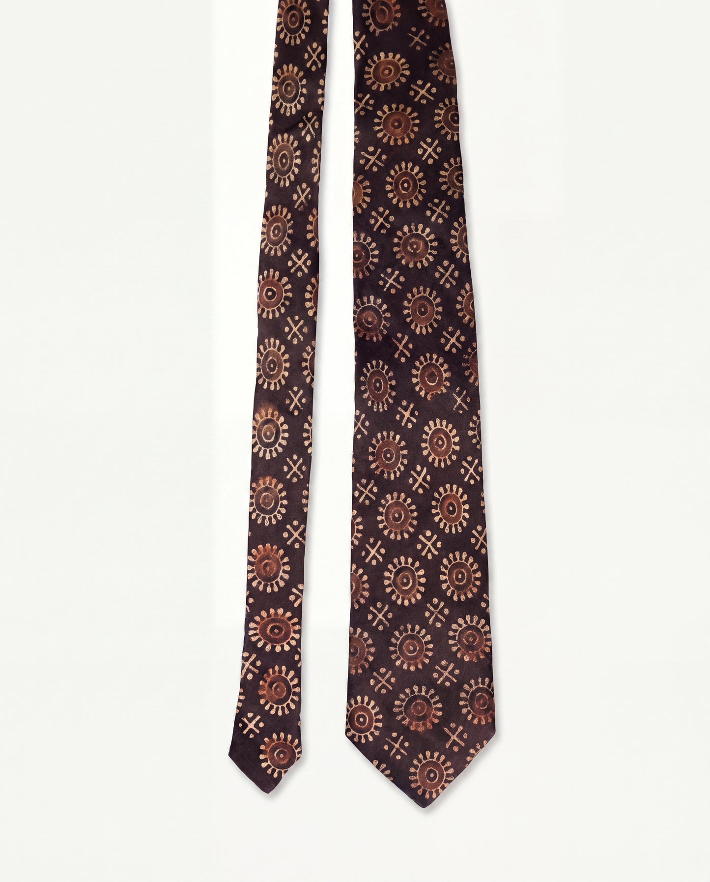 Natural Dye Silk Necktie handcrafted from premium silk featuring traditional artisan-inspired patterns for formal and business wear.