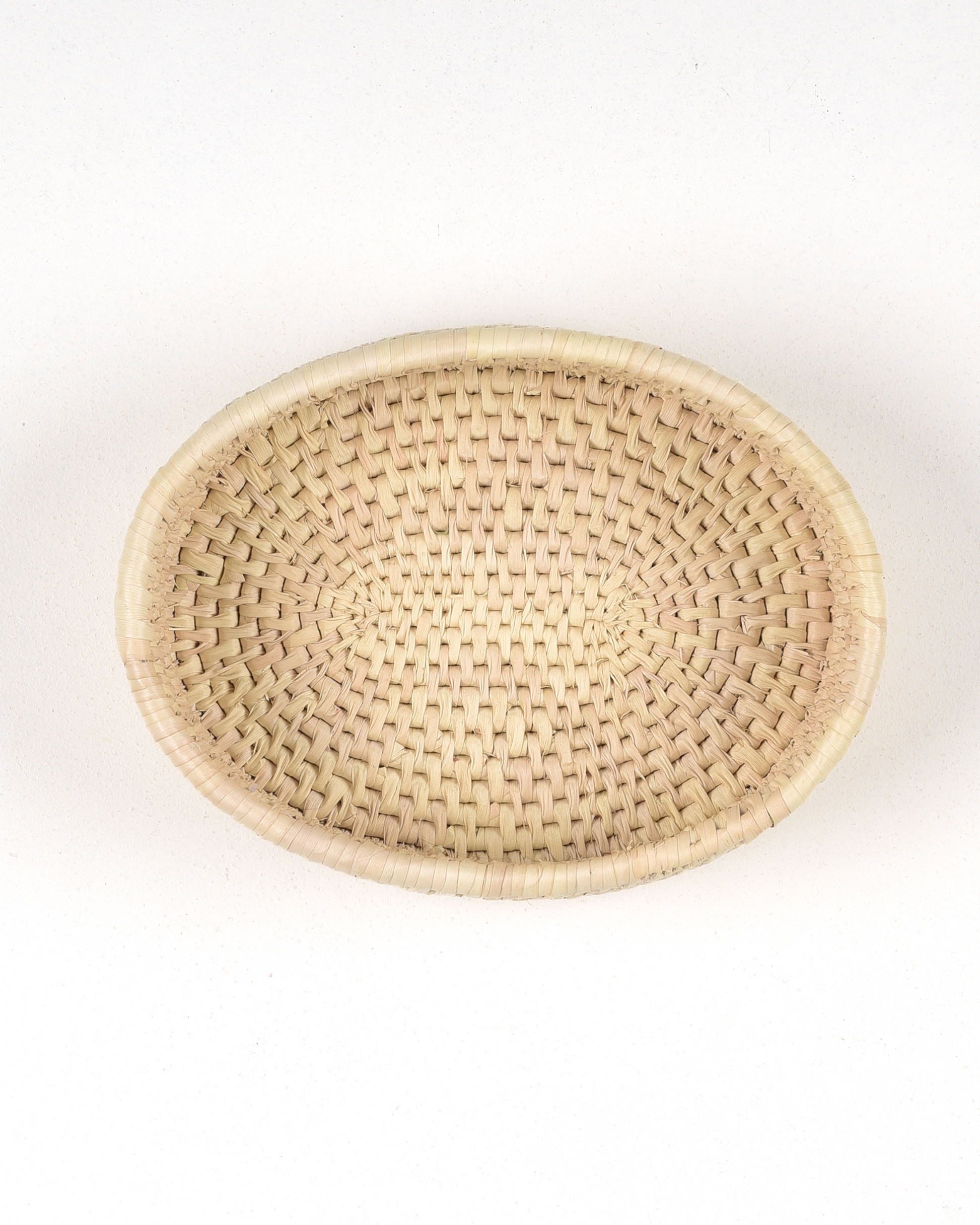 Woven basket on a white background