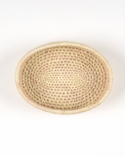 Woven basket on a white background