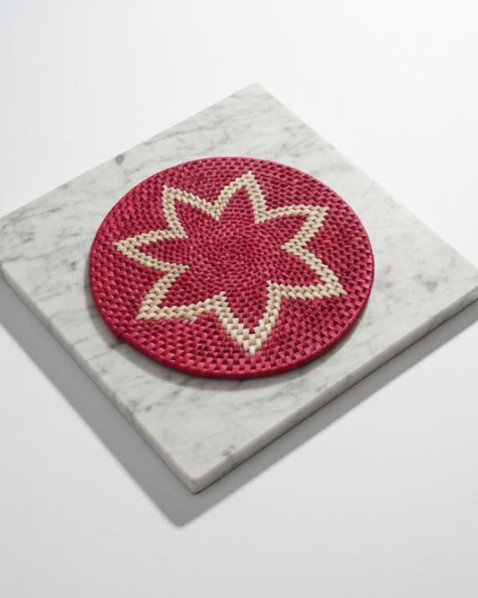 Table Placemat - Round Red Color