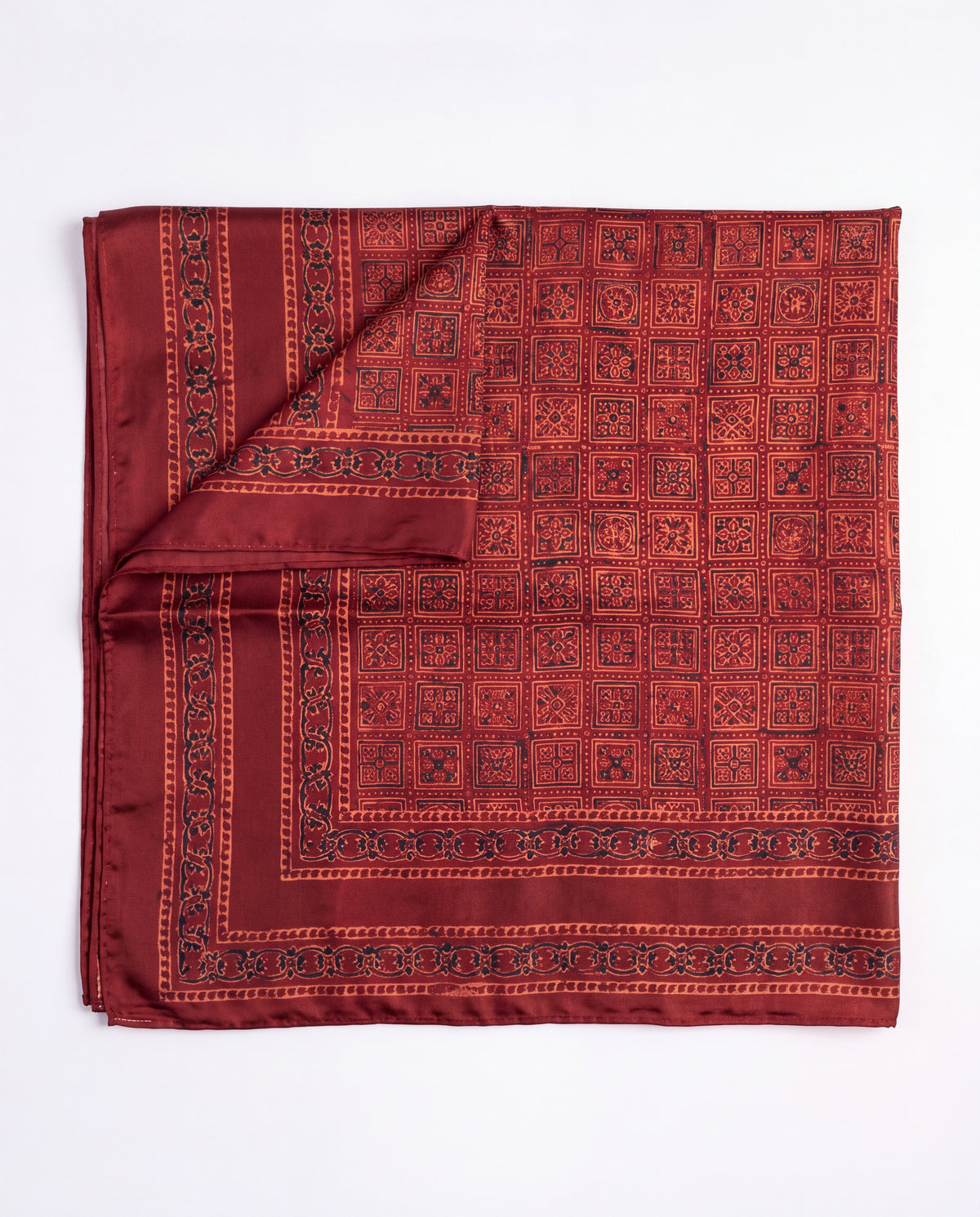 Silk Stole Hand Block Printed