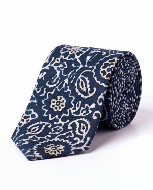 Natural Dye Necktie Indigo Reverie